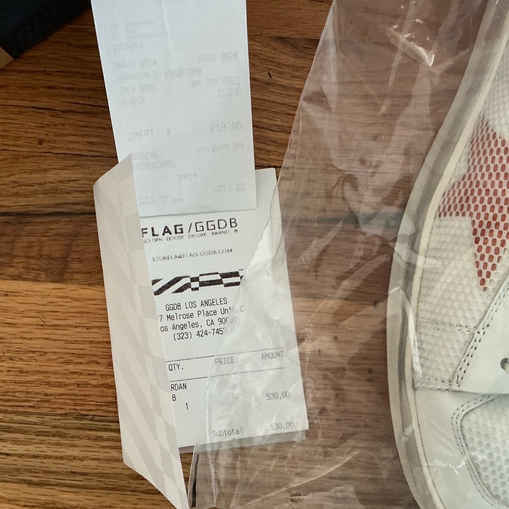 Golden Goose orange and blue StarDan sneakers - Picture 6 of 7